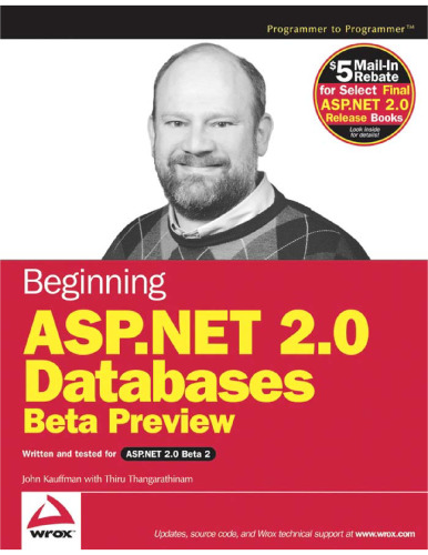 Beginning ASP.NET 2.0 databases : beta preview