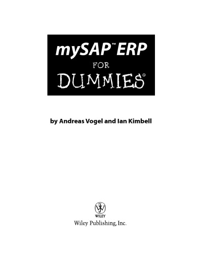 mySAP ERP for Dummies