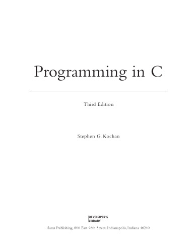 Programming in C