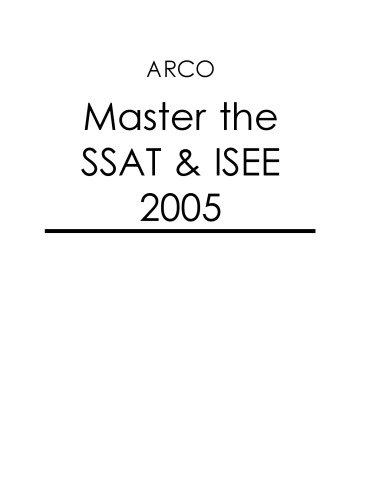 Master the SSAT and ISEE 2007