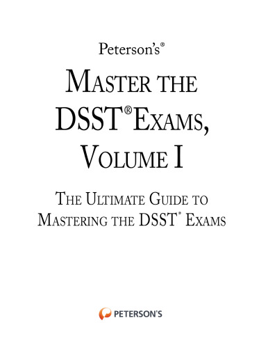 Master the DSST Exams Volume 1