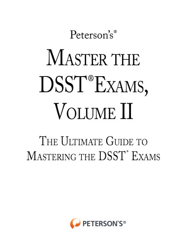 Master the DSST Exams Volume II