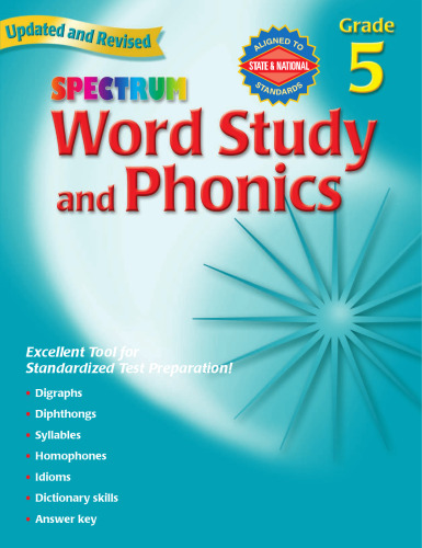 Spectrum Word Study and Phonics, Grade 5