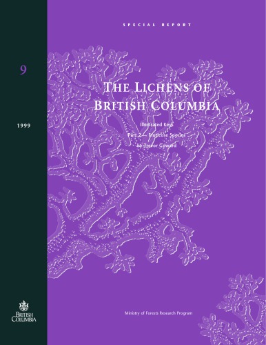 The lichens of British Columbia, Illustrated keys, Part 2 - Fruticose Species
