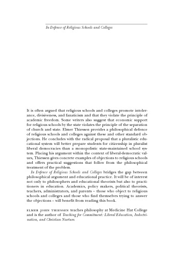 In Defence of Religious Schools and Colleges