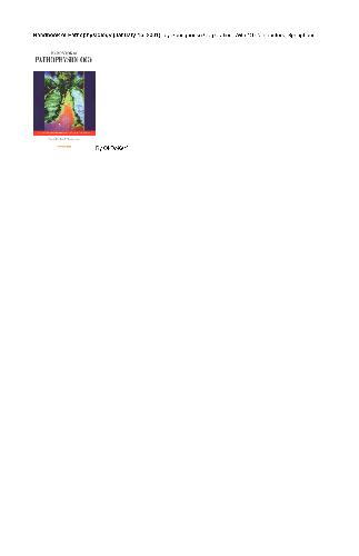 Handbook of Pathophysiology