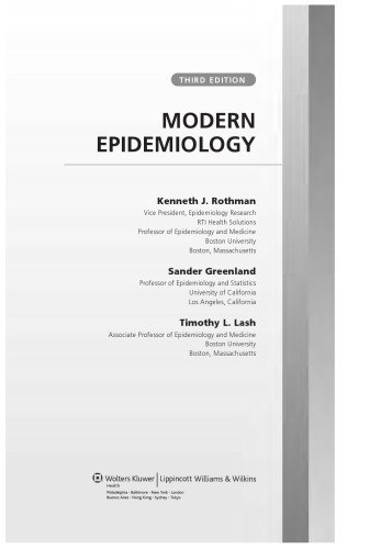 Modern Epidemiology