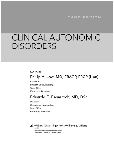 Clinical Autonomic Disorders