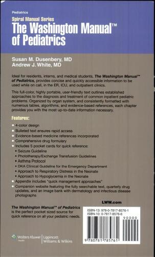 The Washington Manual of Pediatrics ( Lippincott Manual Series )