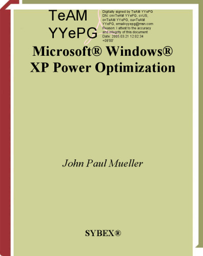 Microsoft Windows XP Power Optimization