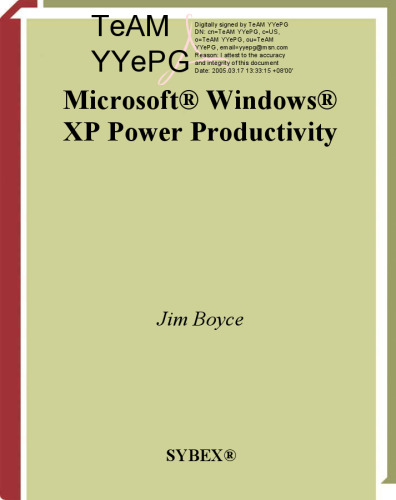 Microsoft Windows XP Power Productivity (Mastering)