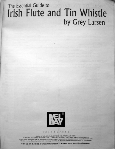 Mel Bay The Essential Guide to Irish Flute and Tin Whistle