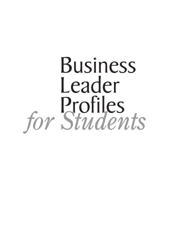 Business Leader Profiles for Students