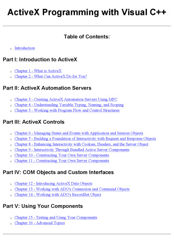 Active X Programming With Visual C++ 5