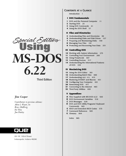Special edition using MS-DOS 6.22