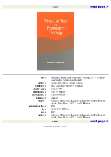 Primordial Truth and Postmodern Theology
