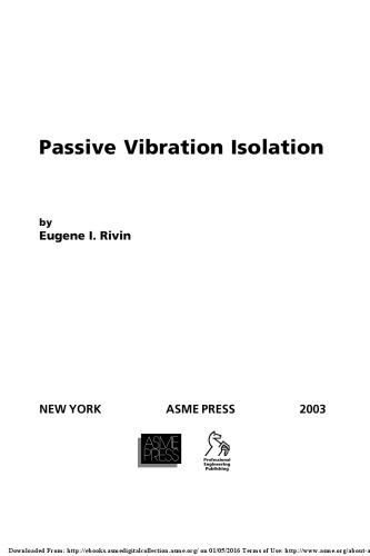 Passive vibration isolation