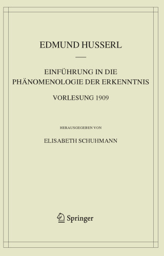 Logik Vorlesung 1896 (Husserliana: Edmund Husserl – Materialien, 1) (German Edition)