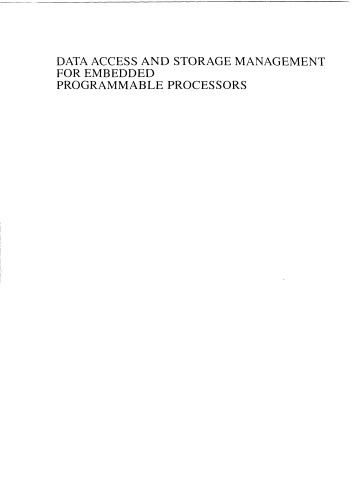 Data access and storage management for embedded programmable processors