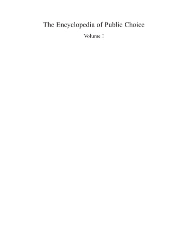 The Encyclopedia of Public Choice