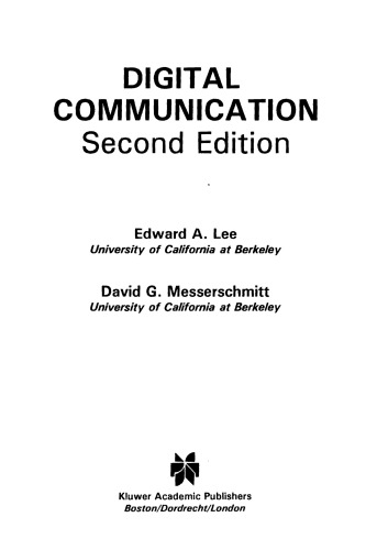 Digital Communication, 2nd Edition