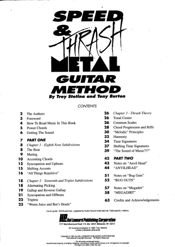 Speed and Thrash Metal Guitar Method Cassette Pkg