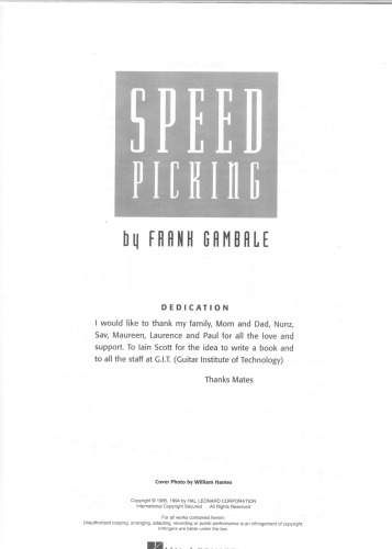 Speed Picking - Frank Gambale