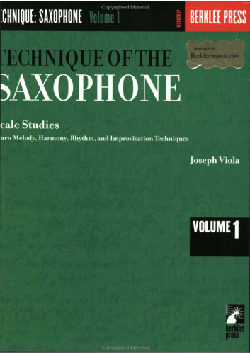 Technique of the Saxophone: Scale Studies