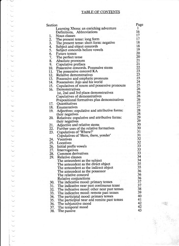 Xhosa: a concise manual