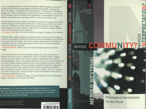 Whose Community? Which Interpretation?: Philosophical Hermeneutics for the Church