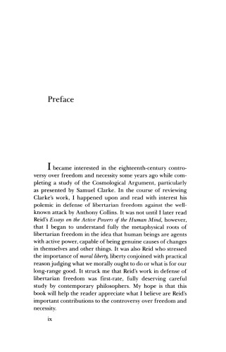 Thomas Reid on Freedom and Morality
