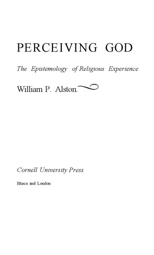 Perceiving God: The Epistemology of Religious Experience