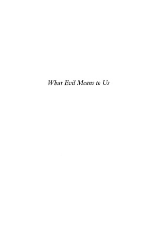 What Evil Means to Us