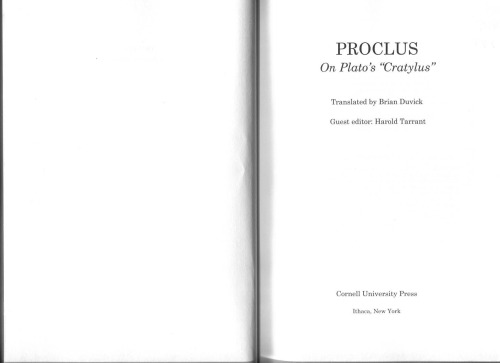 On Plato's "Cratylus"