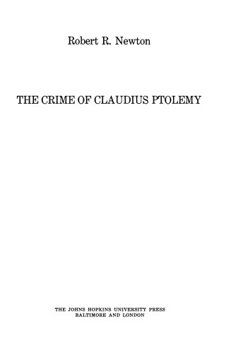The Crime of Claudius Ptolemy