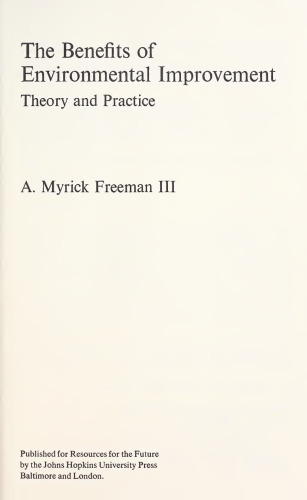 The benefits of environmental improvement : theory and practice