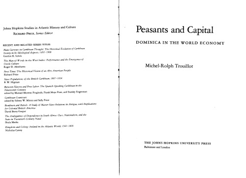 Peasants and Capital: Dominica in the World Economy