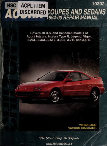 Chilton's Acura Coupes and Sedans 1994-00 Repair Manual