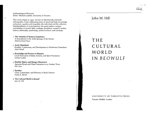 Cultural World in Beowulf (Anthropological Horizons)