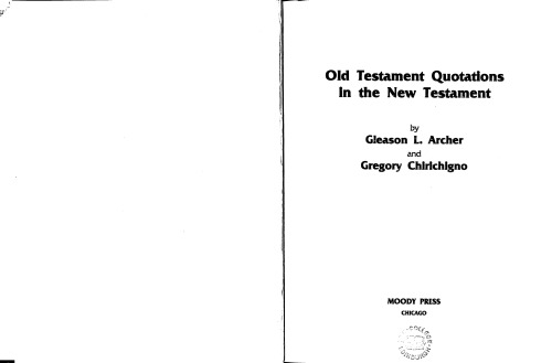 Old Testament Quotations in the New Testament
