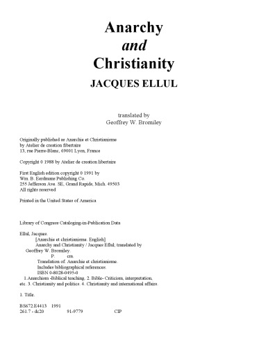 Anarchy and Christianity