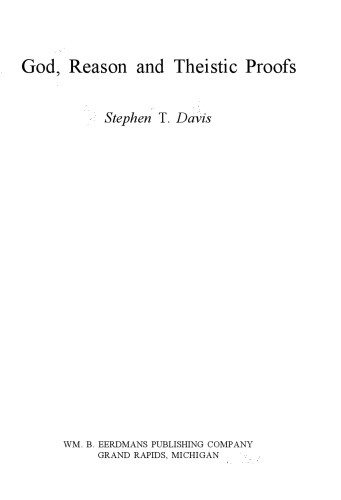 God, Reason and Theistic Proofs