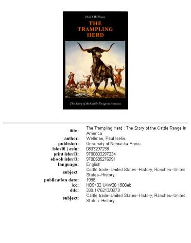 The Trampling Herd: The Story of the Cattle Range in America