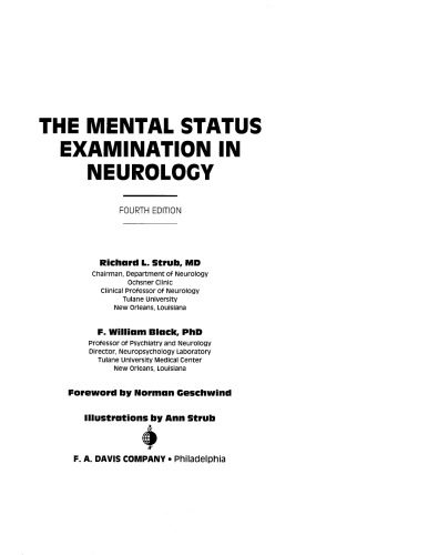 The Mental Status Examination in Neurology