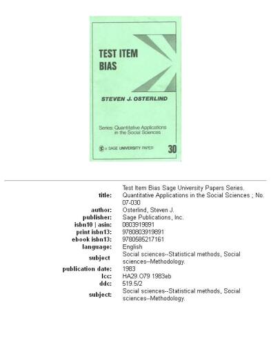 Test item bias