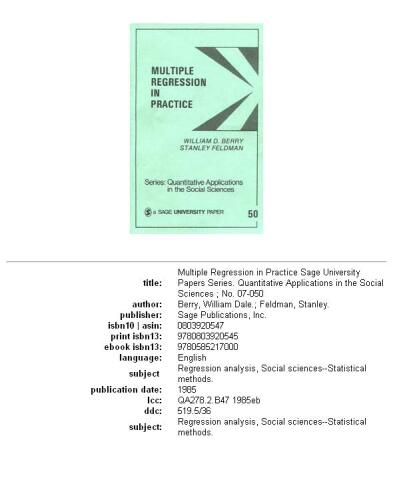 Multiple regression in practice