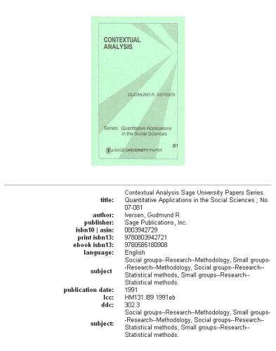 Contextual analysis