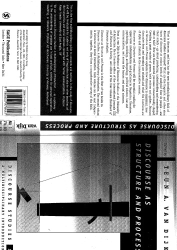 Discourse as Structure and Process (Discourse Studies: A Multidisciplinary Introductio) (v. 1)