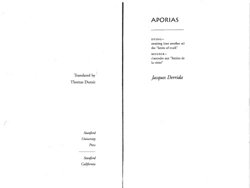 Aporias