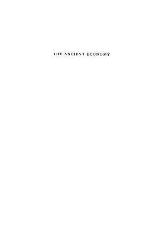The Ancient Economy: Evidence and Models